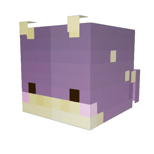 Anglish Minecraft avatar head, 3D render