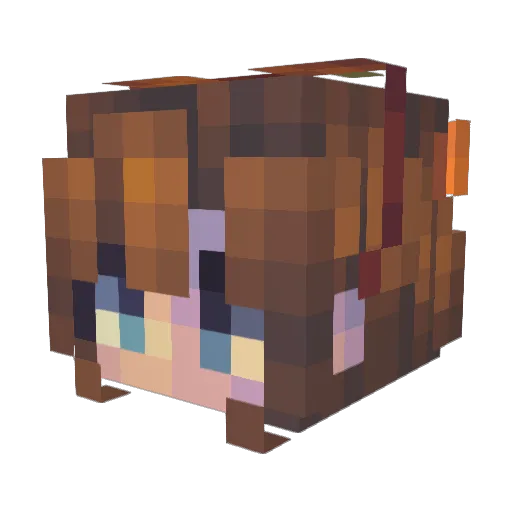 AngloFish Minecraft avatar head, 3D render