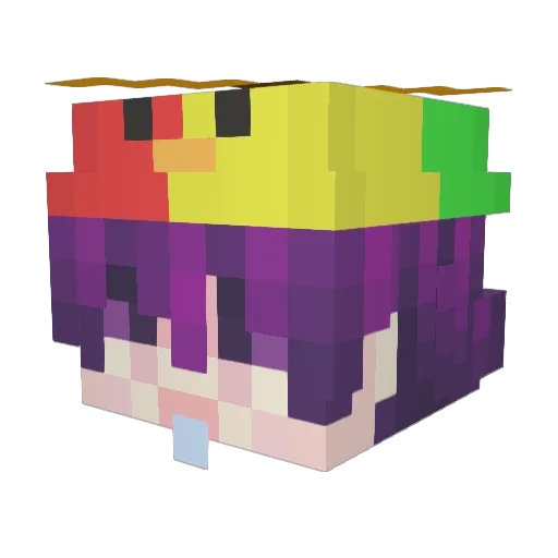 Angm0nd Minecraft avatar head, 3D render