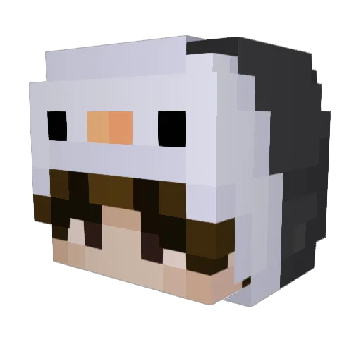Angmines Minecraft avatar head, 3D render