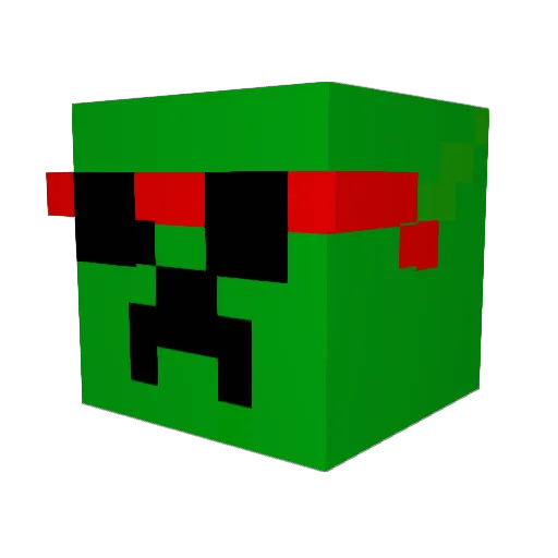 AngoMCB Minecraft avatar head, 3D render