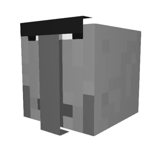 Angolano_XJ Minecraft avatar head, 3D render