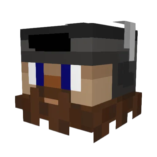 Angolon Minecraft avatar head, 3D render