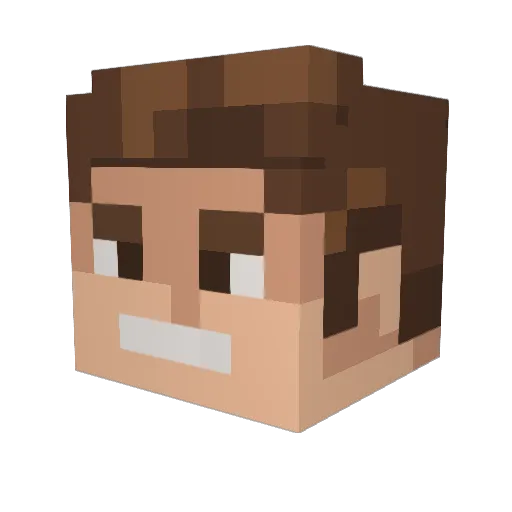 Angon Minecraft avatar head, 3D render