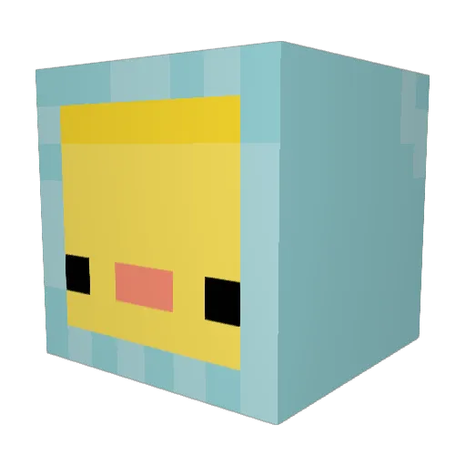 Angry25 Minecraft avatar head, 3D render