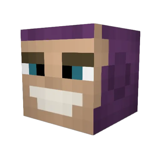 AngryAX378 Minecraft avatar head, 3D render
