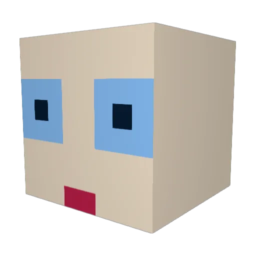 AngryArngeir Minecraft avatar head, 3D render