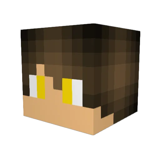 AngryAtheist Minecraft avatar head, 3D render