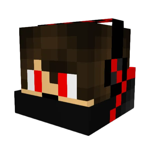 AngryBaby Minecraft avatar head, 3D render