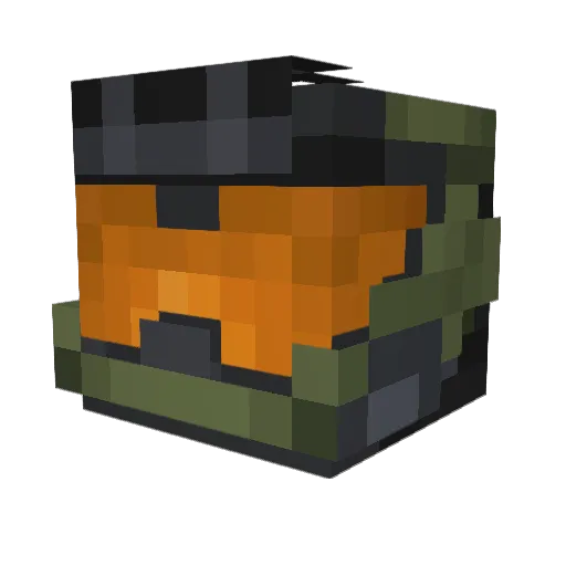 AngryBaldMan Minecraft avatar head, 3D render