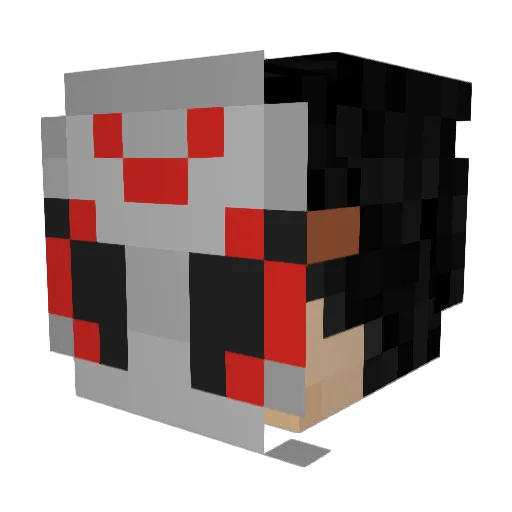 AngryChilean Minecraft avatar head, 3D render