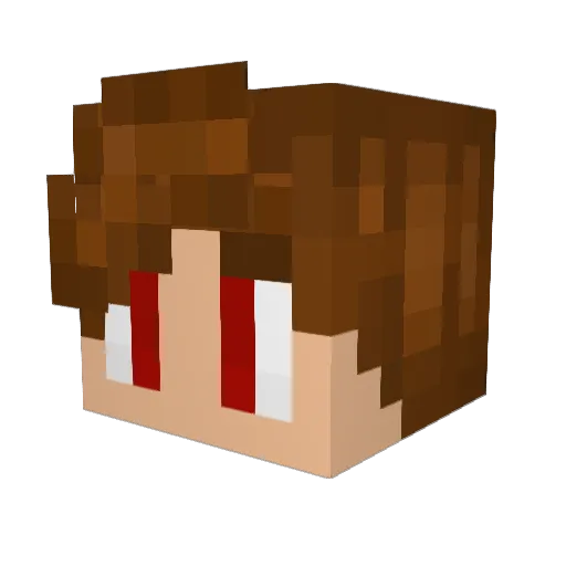 AngryCraftABMC Minecraft avatar head, 3D render