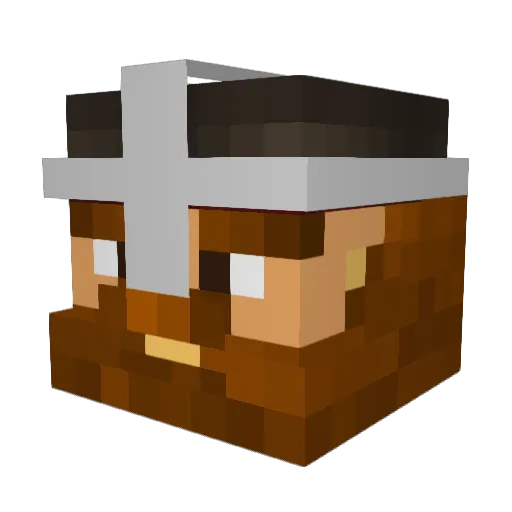 AngryDane Minecraft avatar head, 3D render