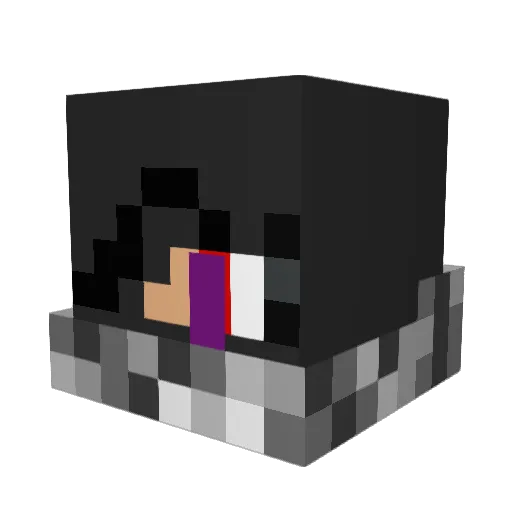 AngryDevil296 Minecraft avatar head, 3D render