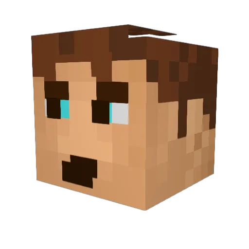 AngryIrexG Minecraft avatar head, 3D render