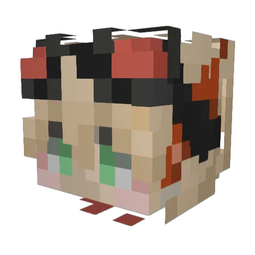 AngryJaegert Minecraft avatar head, 3D render