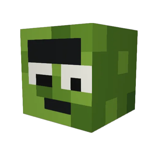 AngryKabbage Minecraft avatar head, 3D render