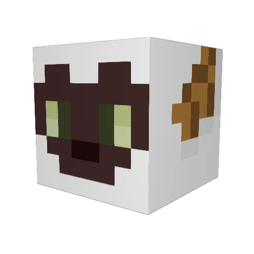 AngryMomo Minecraft avatar head, 3D render