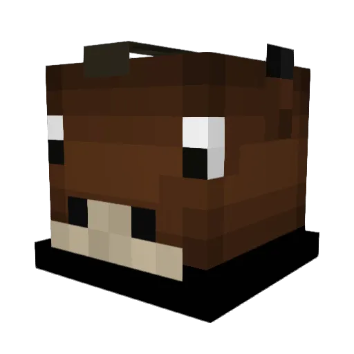 AngryPackmule Minecraft avatar head, 3D render