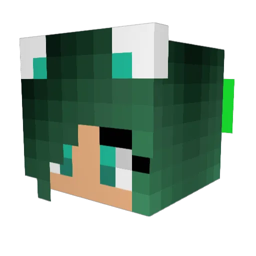 AngrySquishy Minecraft avatar head, 3D render