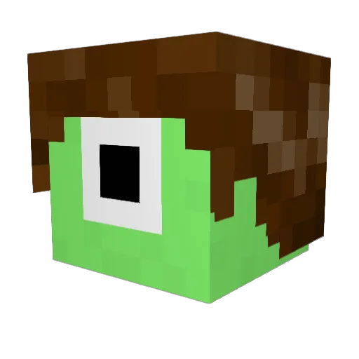 AngryTriangle Minecraft avatar head, 3D render
