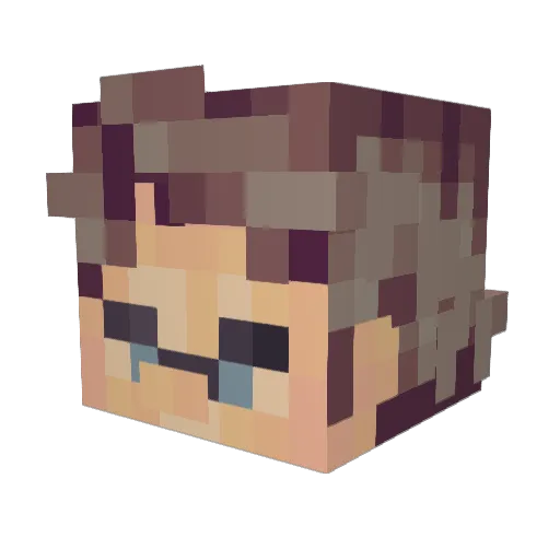 Angry_Fetus_ Minecraft avatar head, 3D render