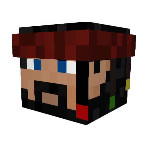 Angry_Peanuts Minecraft avatar head, 3D render