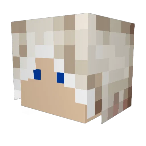 Angryauservers Minecraft avatar head, 3D render