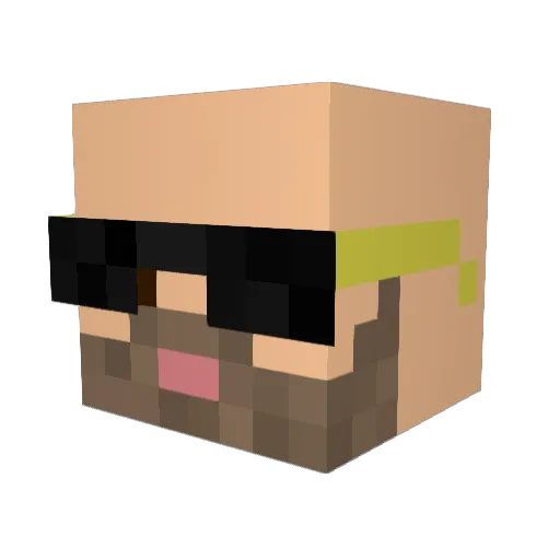 Angrydonkey02 Minecraft avatar head, 3D render