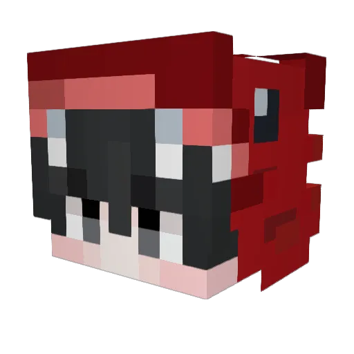 Angryyy_X0 Minecraft avatar head, 3D render