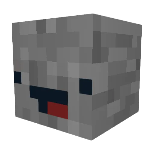 Angseks Minecraft avatar head, 3D render