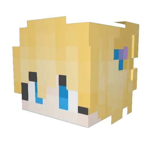 Angstrom__ Minecraft avatar head, 3D render