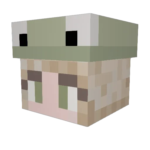 AngstyMuffin Minecraft avatar head, 3D render