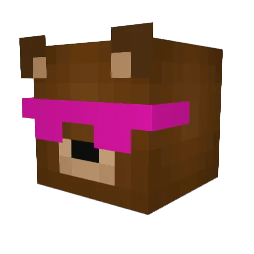 Anguem Minecraft avatar head, 3D render