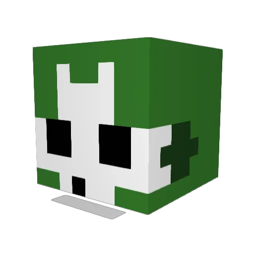Angullf Minecraft avatar head, 3D render