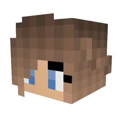 AngusHook Minecraft avatar head, 3D render