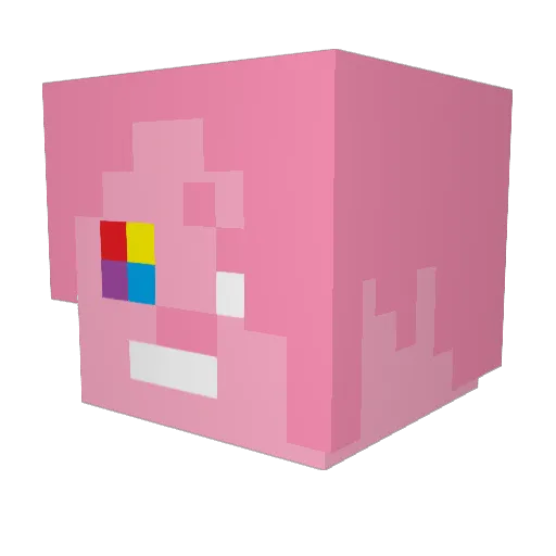AngusLeaves Minecraft avatar head, 3D render