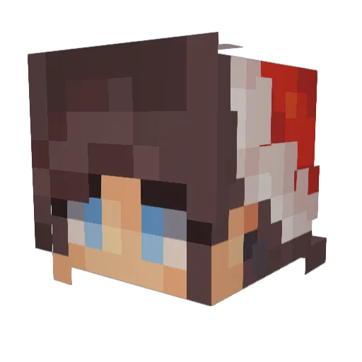 AngusPvP Minecraft avatar head, 3D render