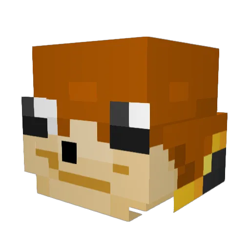 Angusgamer07 Minecraft avatar head, 3D render