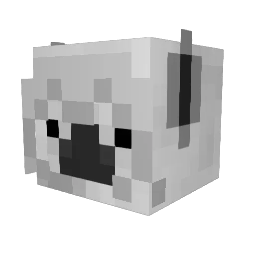 Angvs Minecraft avatar head, 3D render