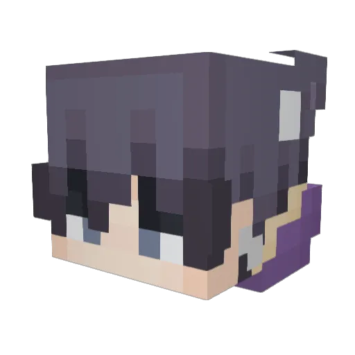 Angxlica_ Minecraft avatar head, 3D render