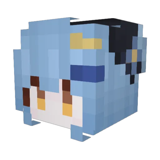 Anhans Minecraft avatar head, 3D render
