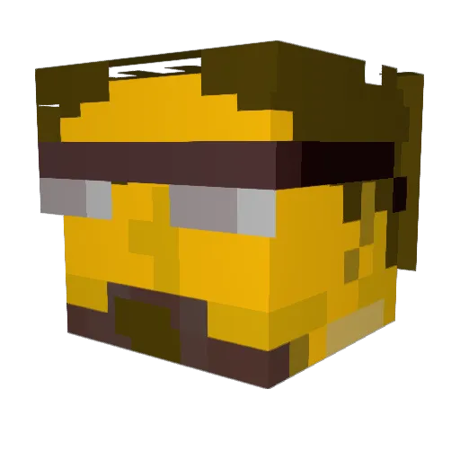 Anhek Minecraft avatar head, 3D render