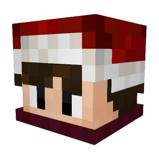 Anhuaba Minecraft avatar head, 3D render