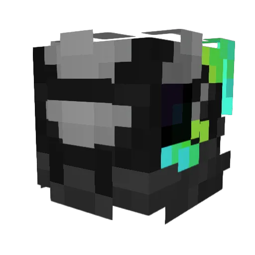 Ani Minecraft avatar head, 3D render