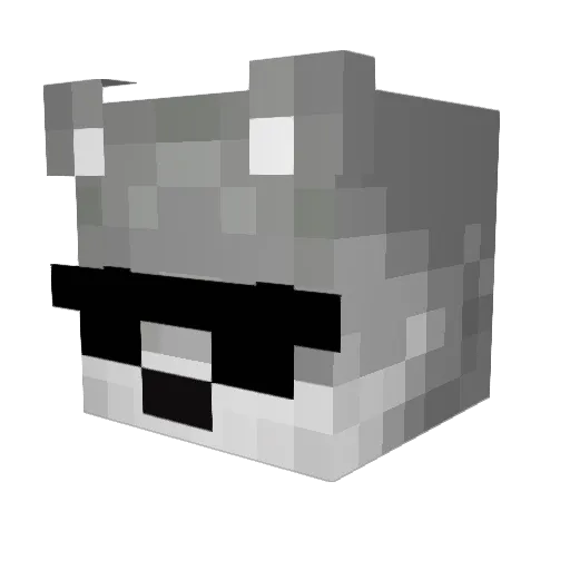 AniJC Minecraft avatar head, 3D render