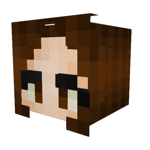 AniNanana Minecraft avatar head, 3D render