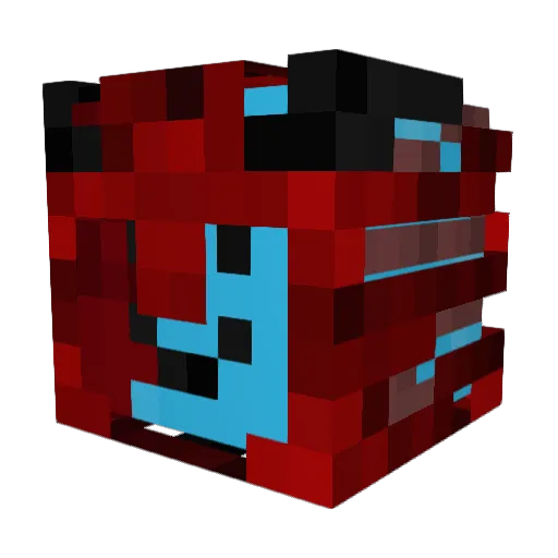 AniTheRed Minecraft avatar head, 3D render