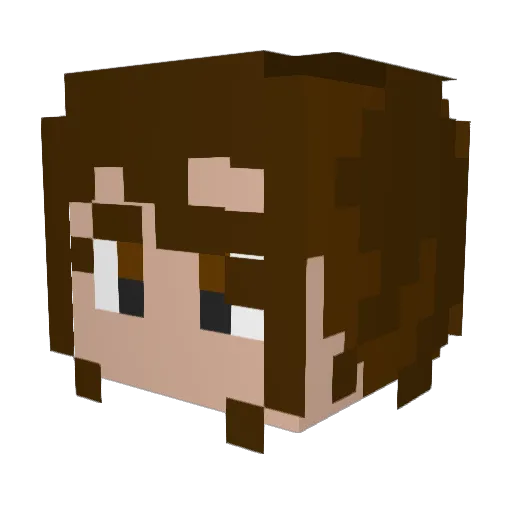 Ani_Natsume Minecraft avatar head, 3D render