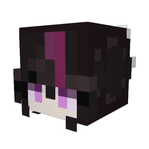 Ania234 Minecraft avatar head, 3D render